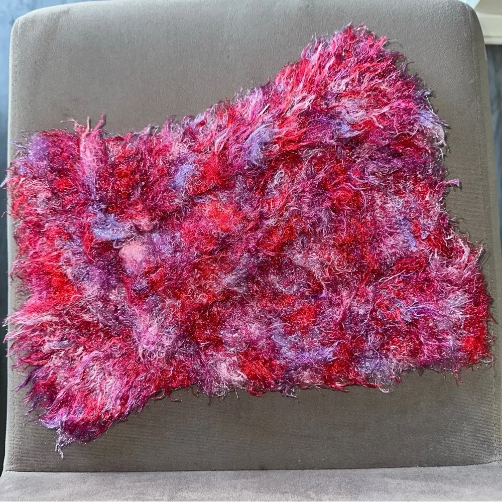 Vibrant Red and Purple Women's Girl’s Scarf crochet